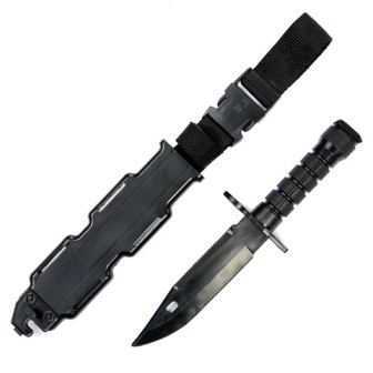 Kombat UK / Airsoft M9 Gumi Bayonet - Fekete