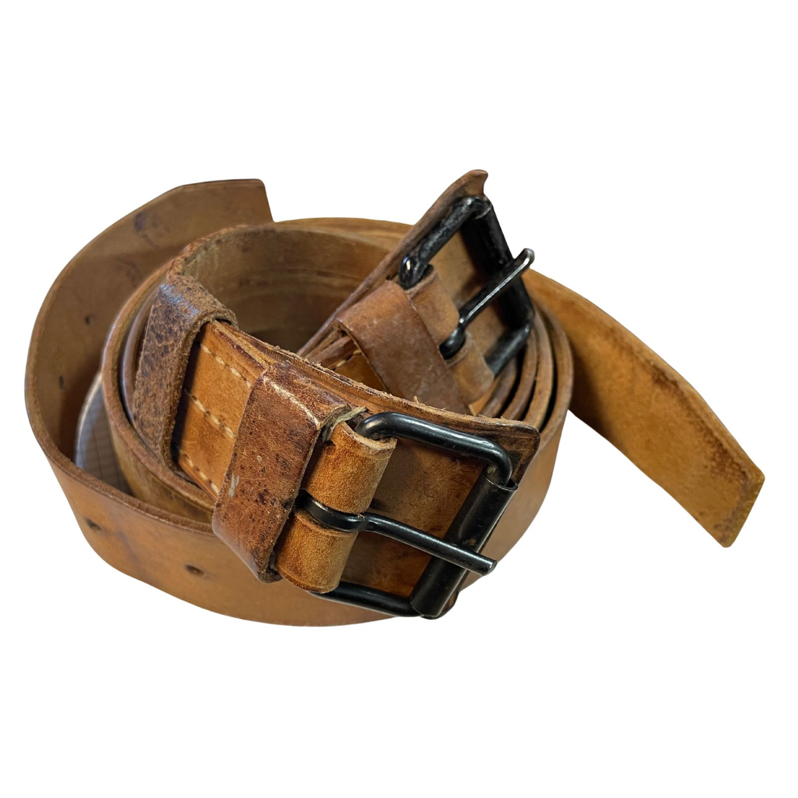 MN / Legénységi Bőr Varrott Derékszíj - Eredeti