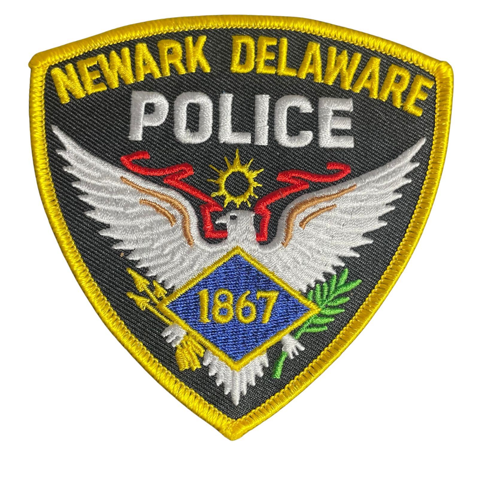 USA rendőr Newark Delaware Police hímzett felvarró