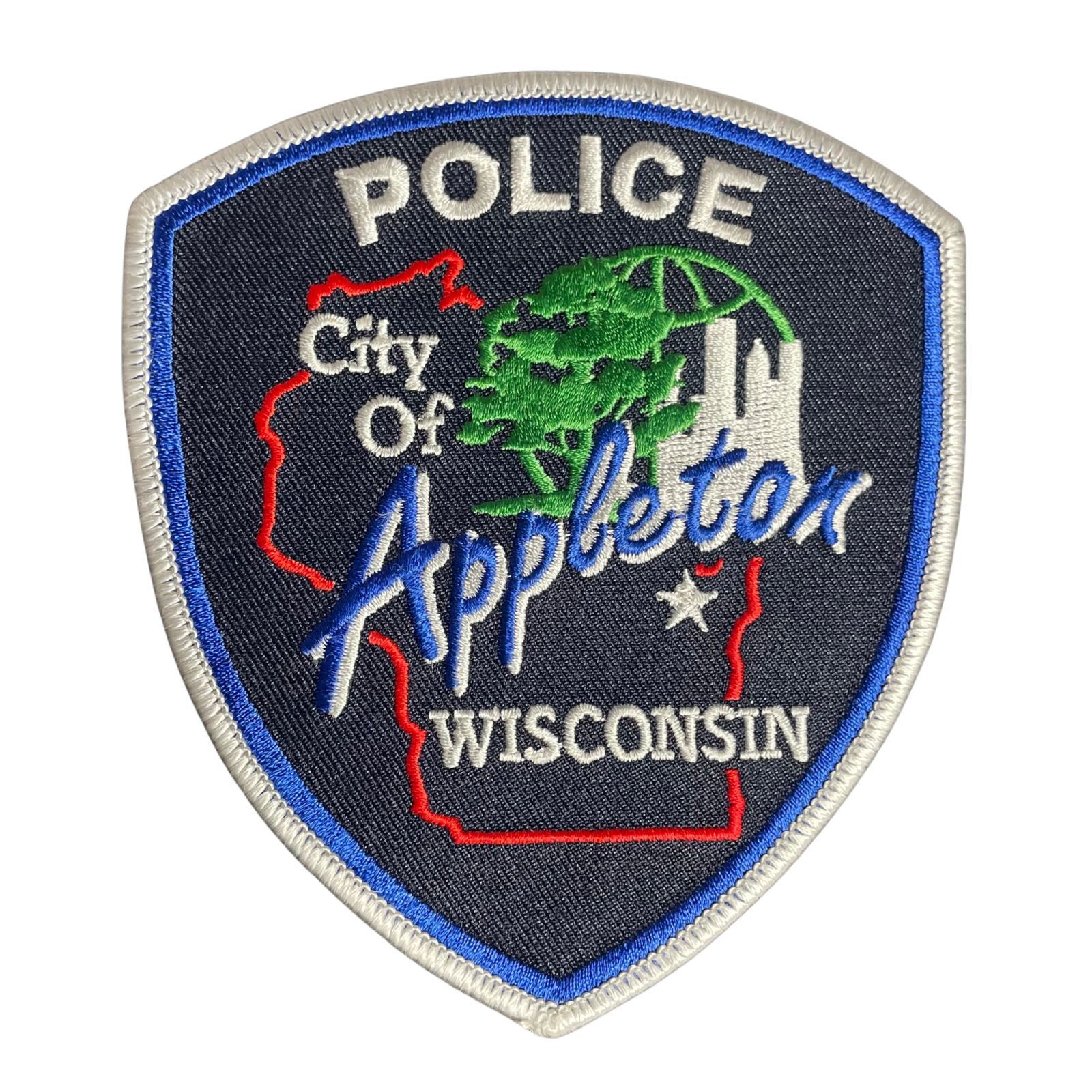 USA rendőr City of Appleton Wisconsin Police hímzett felvarró
