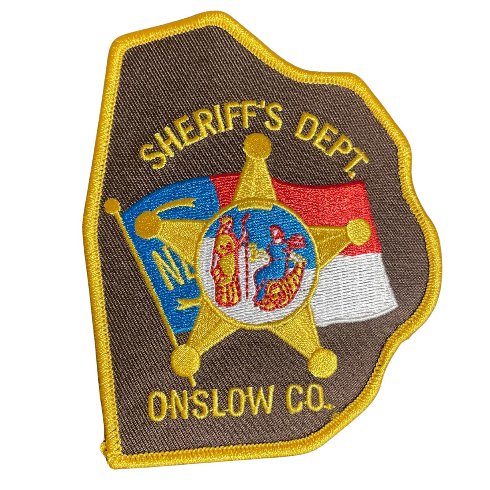 USA rendőr Onslow Co. Sheriff's Dept. hímzett felvarró