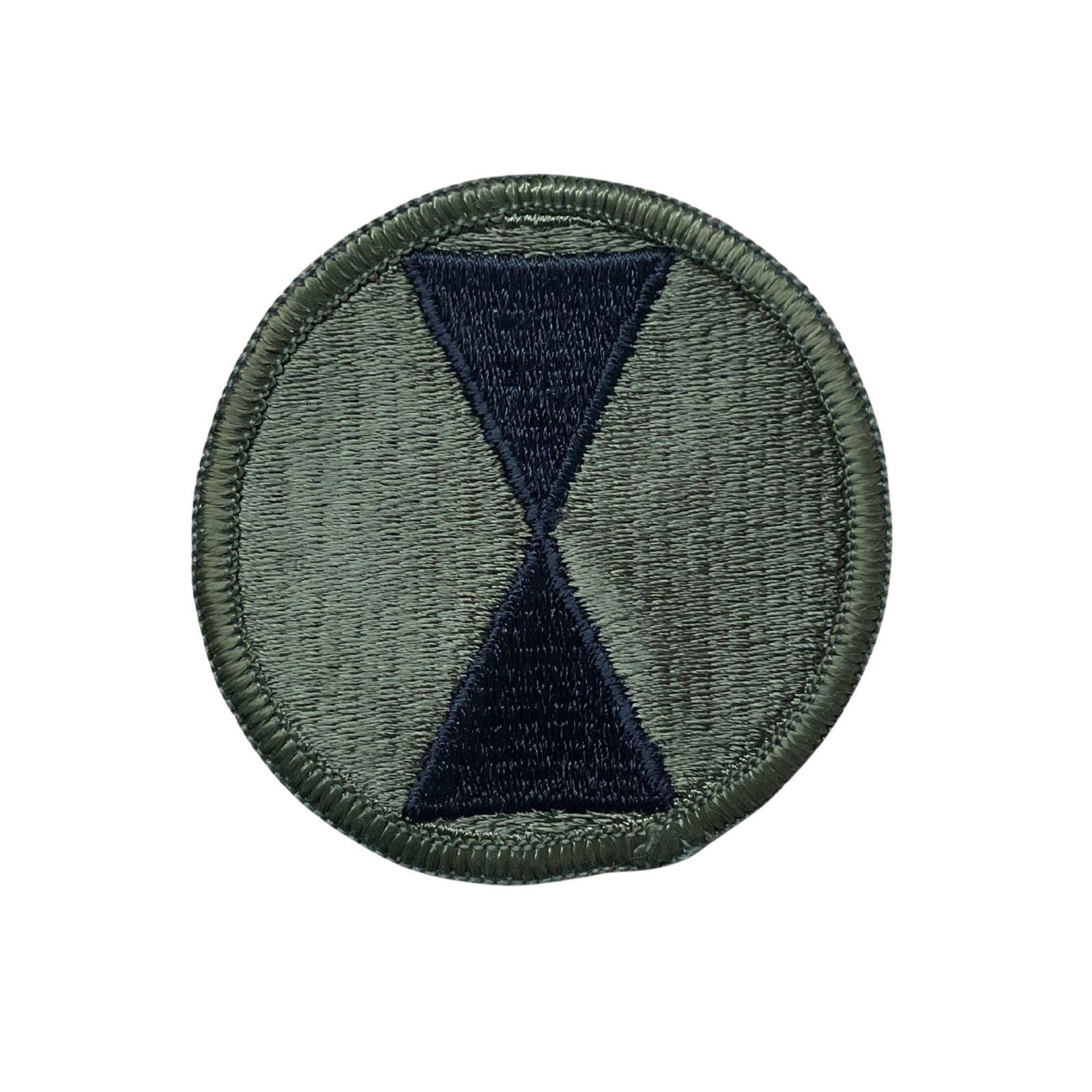 US Amerikai 7. Gyalogoshadosztály felvarró, eredeti csökkentett láthatóságú