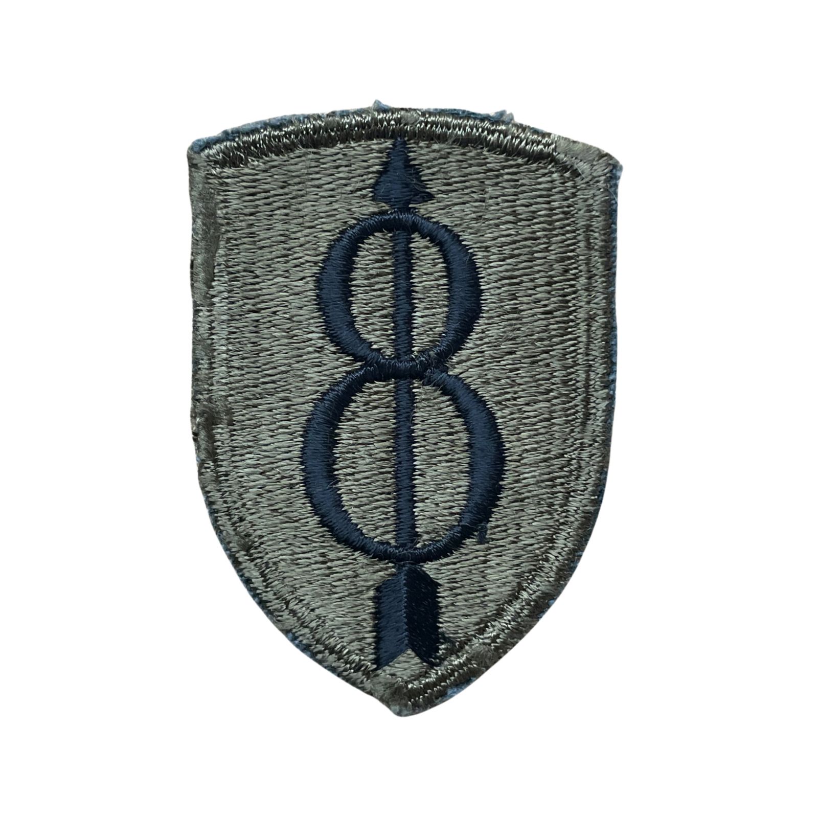 US Amerikai 8. Gyalogoshadosztály felvarró, eredeti csökkentett láthatóságú