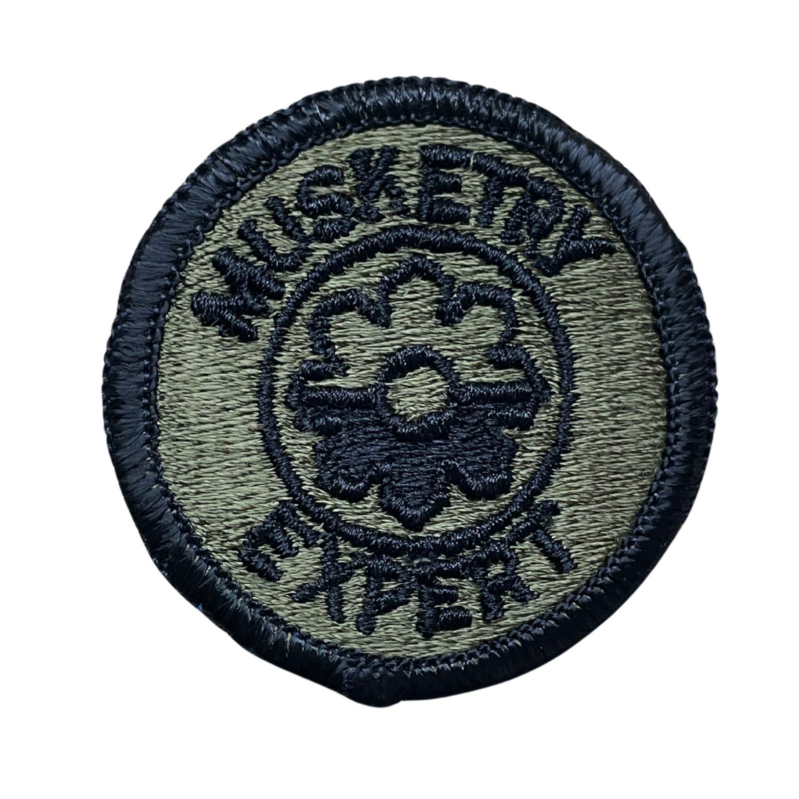 US Amerikai 9. Gyalogoshadosztály Musketry Expert felvarró, eredeti csökkentett láthatóságú