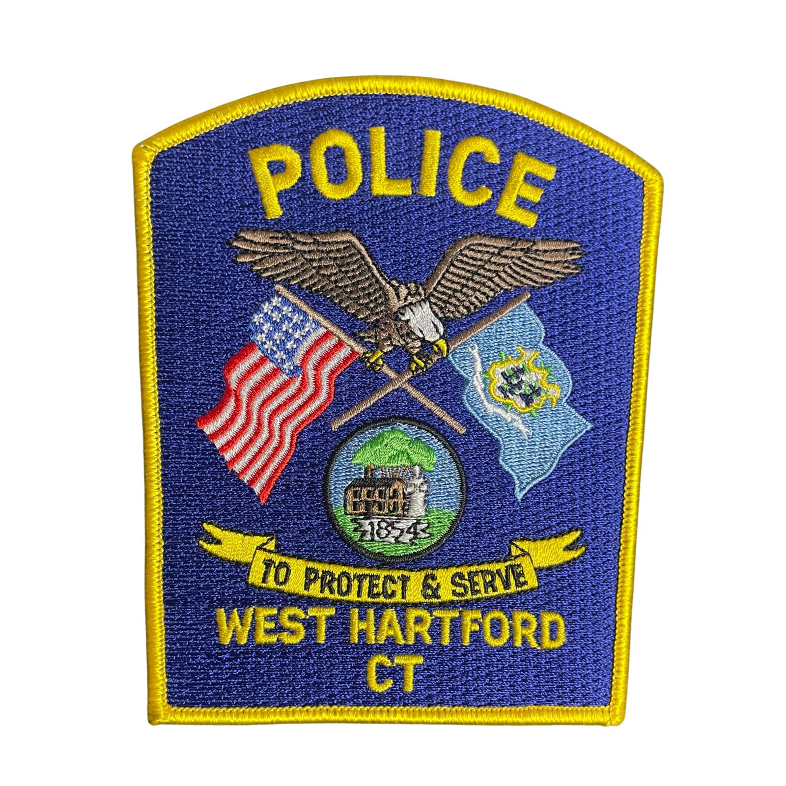 USA rendőr West Hartford Police, CT felvarró