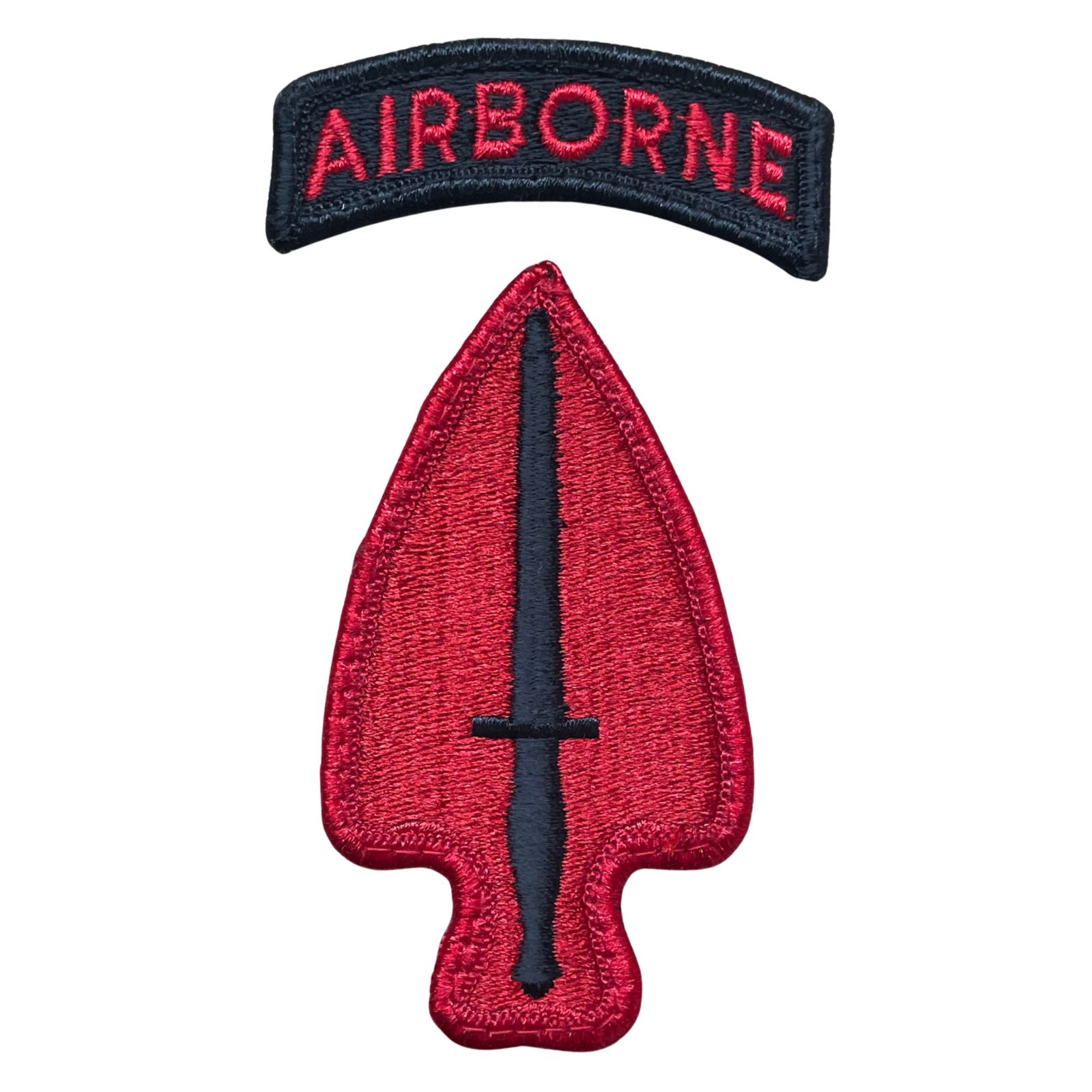 US Amerikai Különleges Műveleti Parancsnoksága (USASOC)  felvarró Airborne tabbel, eredeti