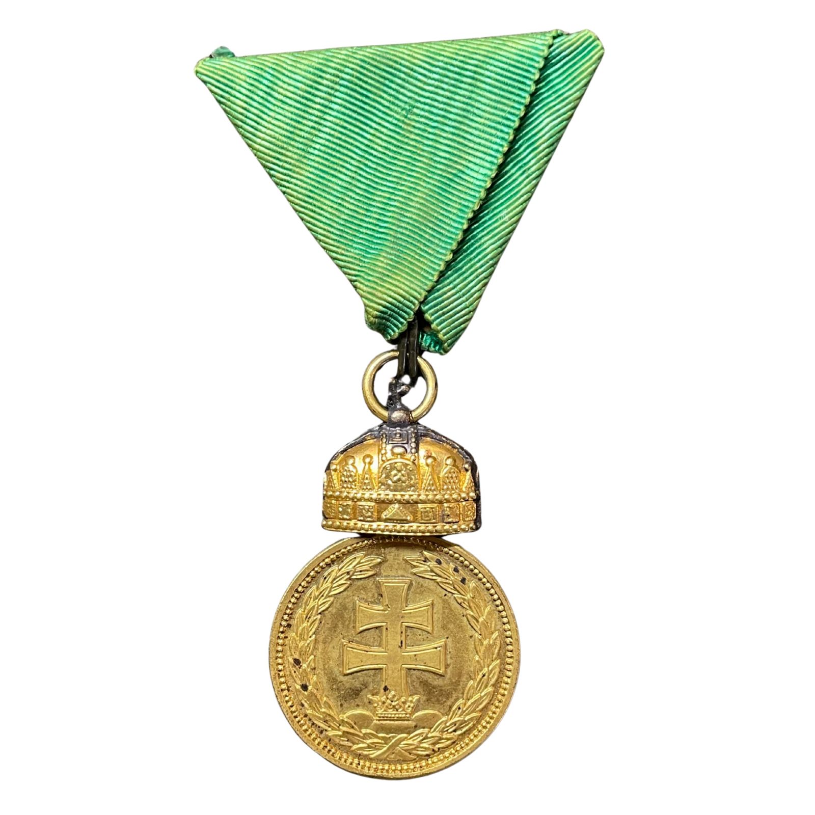 WW2/ Horthy Magyar Koronás Bronzérem, Signum Laudis Polgári fokozat, dobozában