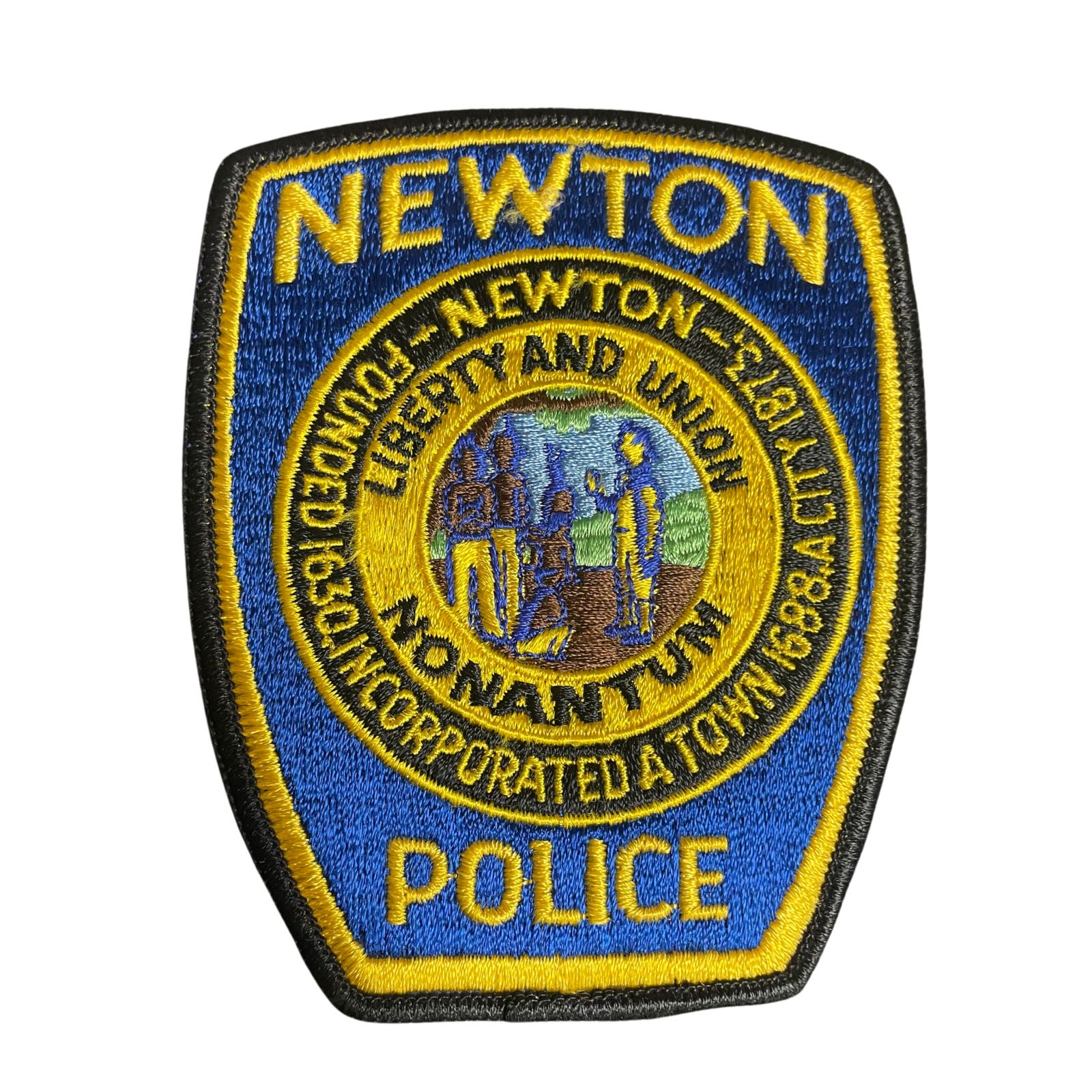 USA rendőr Newton Police Department (Massachusetts, USA) felvarró
