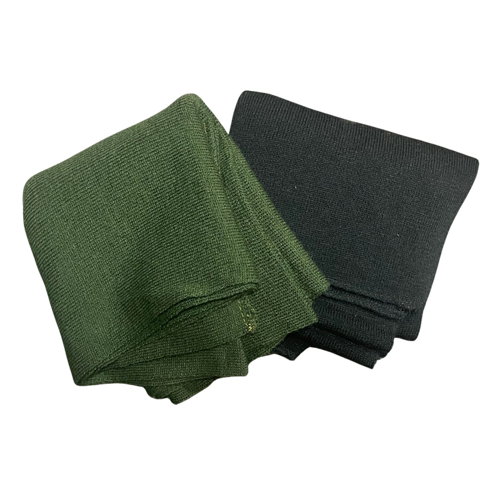 Klasszikus katonai stílusú akril sál – Fekete és Olive Green, használt