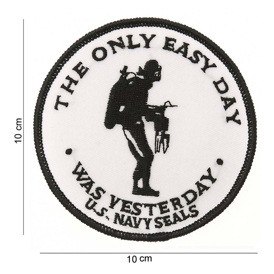 The Only Easy Day US Navy Seals (White) felvarró