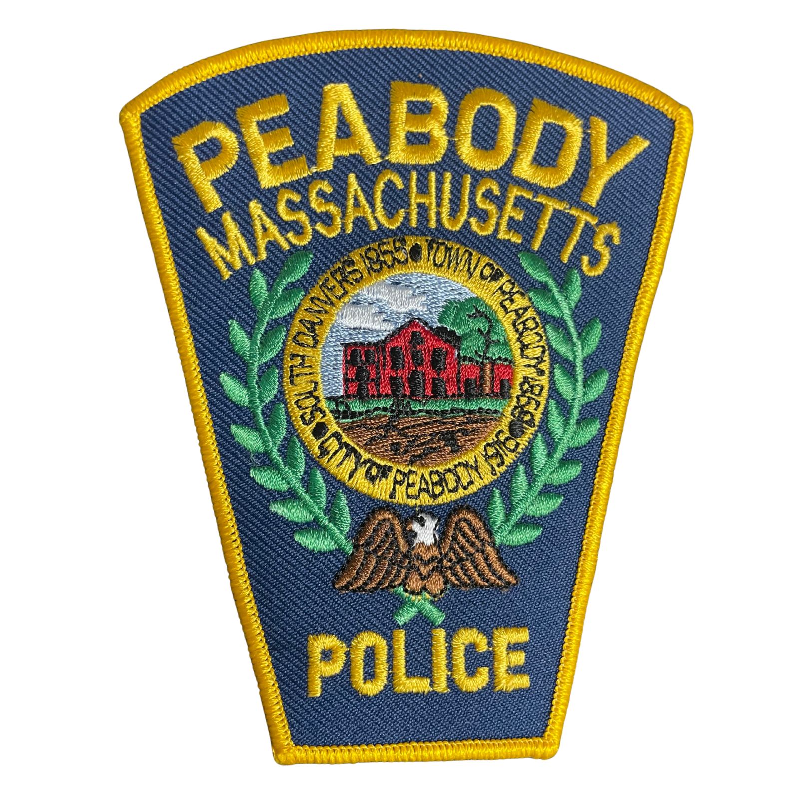 USA rendőr Peabody Massachusetts Police hímzett felvarró