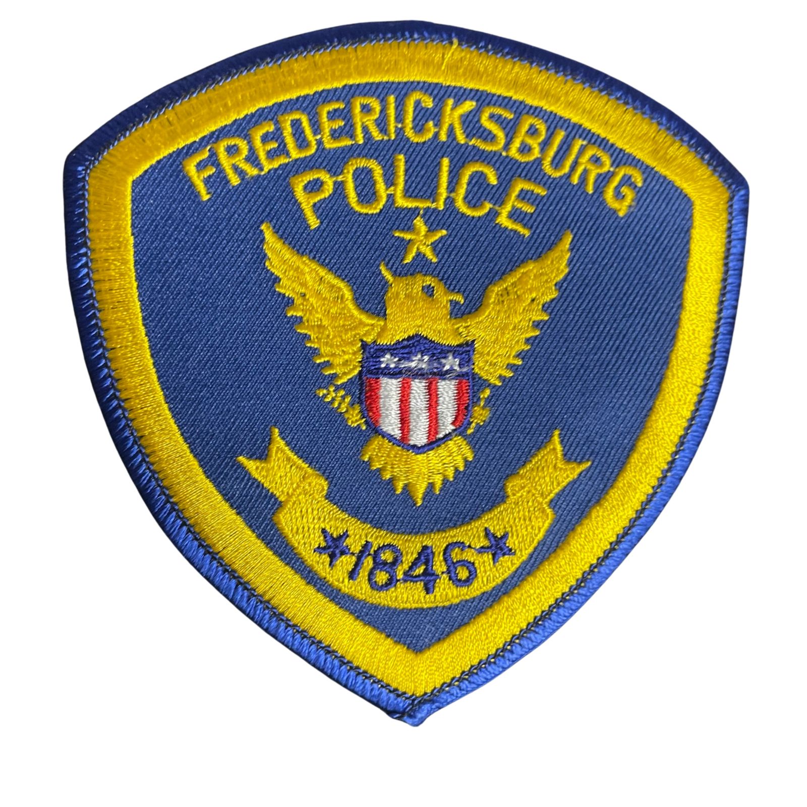 USA rendőr Fredericksburg Police hímzett felvarró