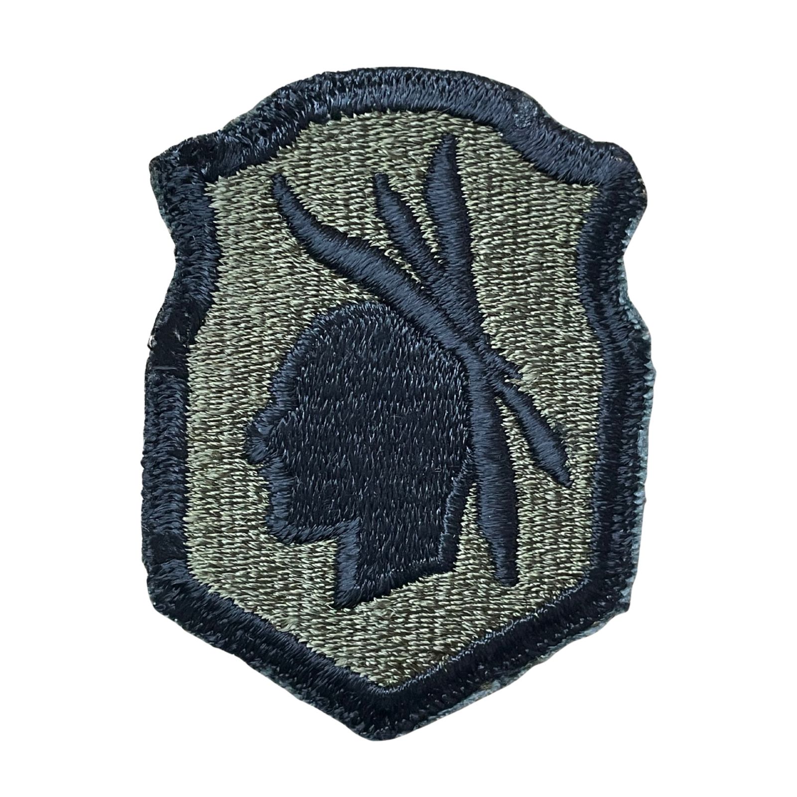 US Amerikai 98. Gyalogoshadosztály felvarró, eredeti csökkentett láthatóságú