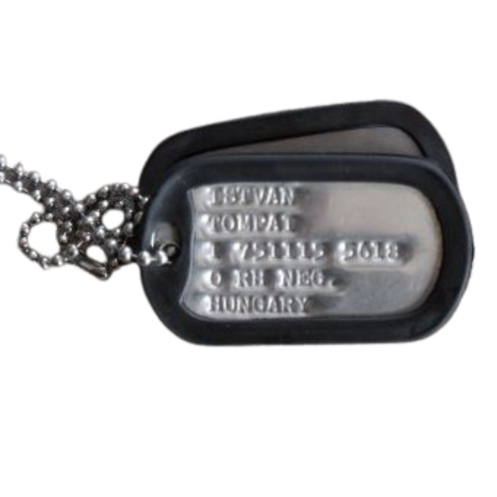USA dögcédula (Dog Tag) Beütve
