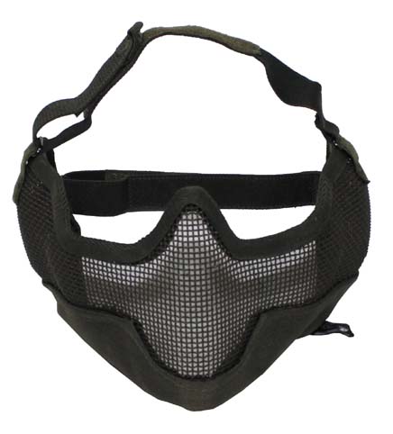 Airsoft rácsos maszk (áll és fülvédővel)