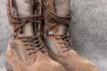 Angol YDS Brown Boot Katonai Bakancs, Velúr