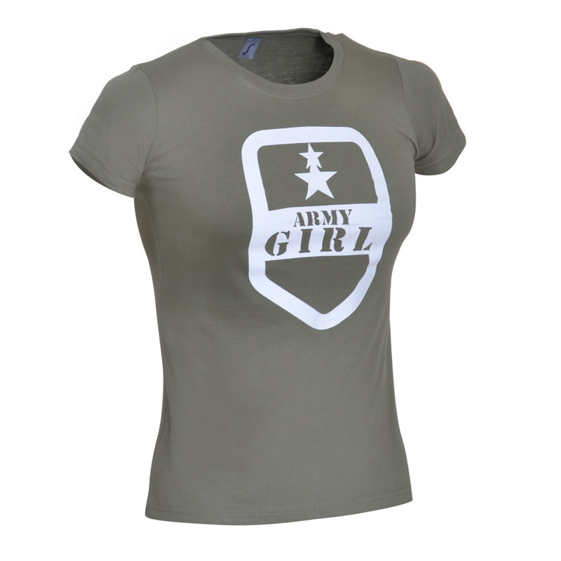 Női rövidujjú mintás póló több színben "ARMY GIRL 2. típus"