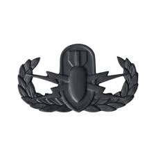 US / EOD tűzszerész Teljesítmény jelvény - Fekete