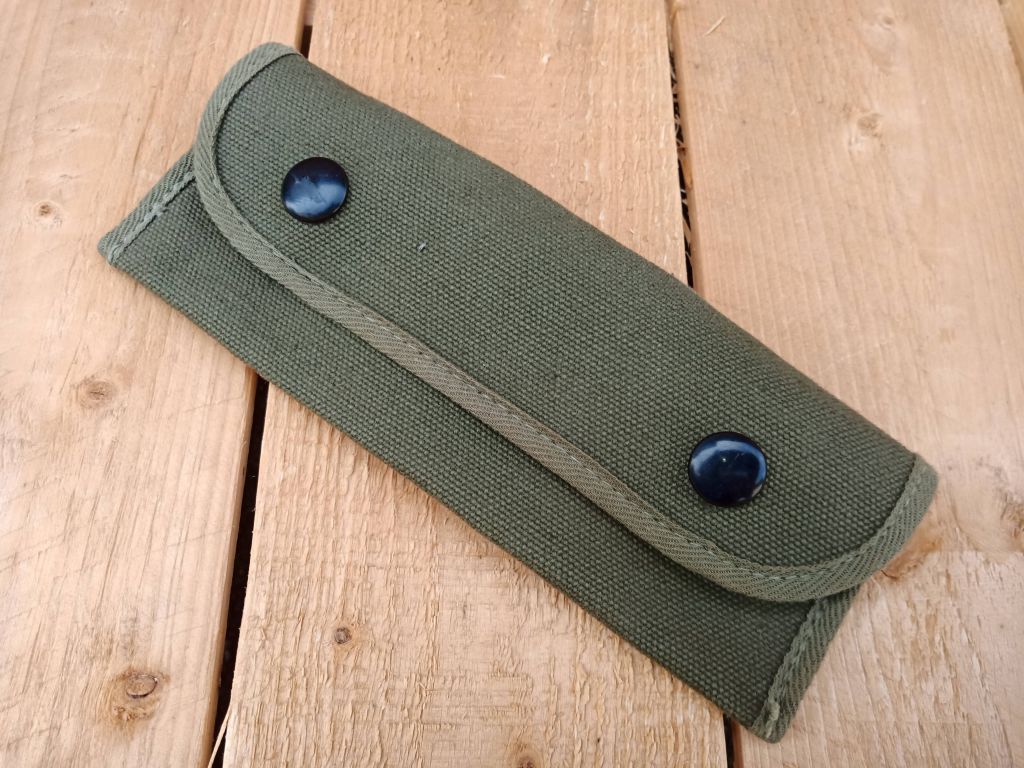 US. M1944 WWII PISTOL BELT POUCH CANVAS CARRYING CASE, Irányzék Tartó Övtok, Eredeti