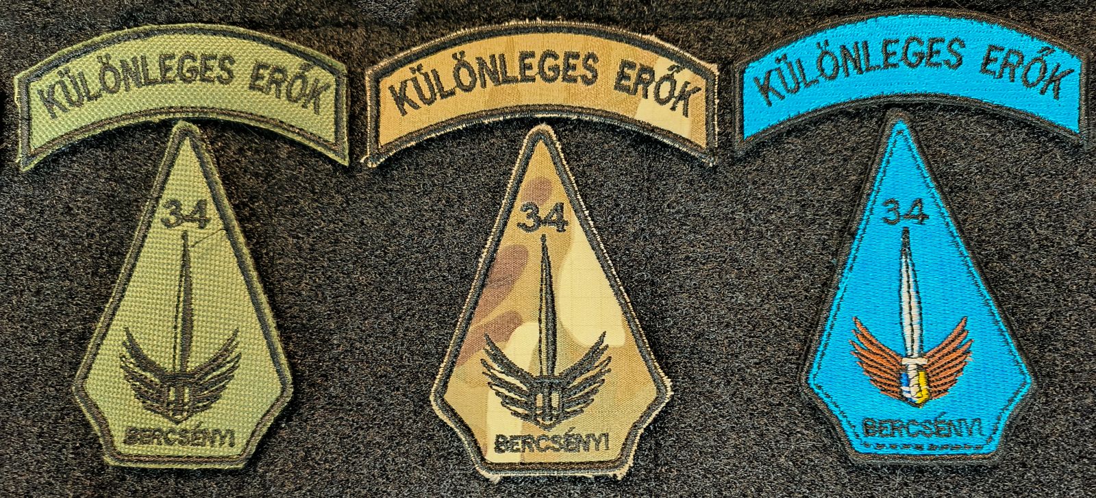 MH / 34. Bercsényi László Különleges Műveleti Zászlóalj Felvarró Készlet - Több Kivitelben