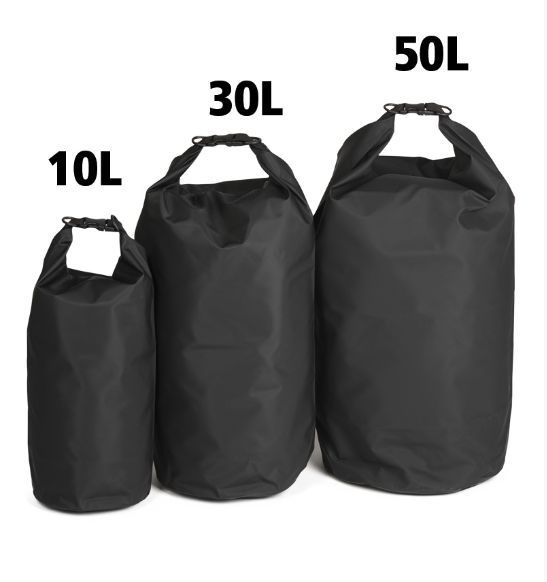 Mil-Tec vízhatlan zsák (Dry Bag) – fekete (10l, 30l, 50l)
