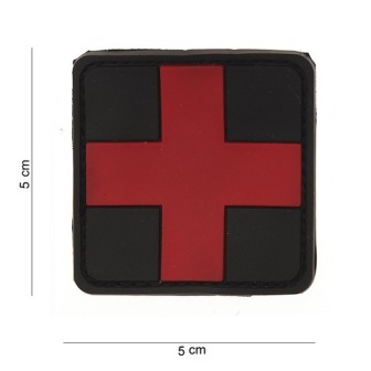 PVC Felvarró, tépőzáras, Medic-Vöröskereszt, Red Cross