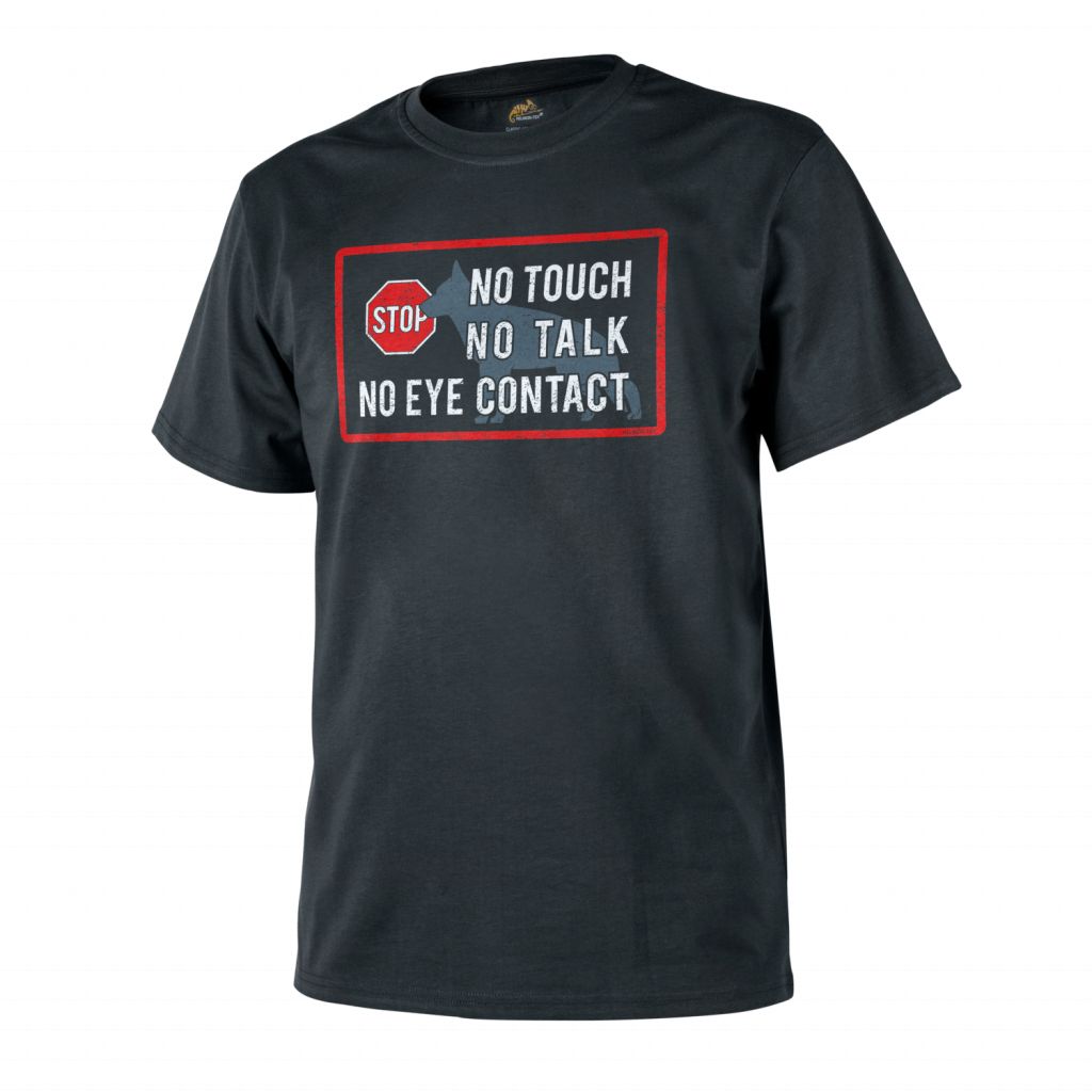 T-Shirt (K9 - No Touch) - Black, Feliratos Rövid Ujjú Póló