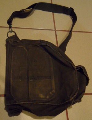 US M17 gázálarc táska, vászon, eredeti (Vietnámi háború)
